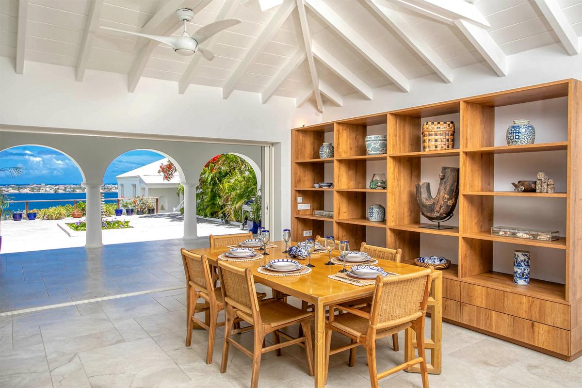 Luxury Villa Rental St Martin - Dining area
